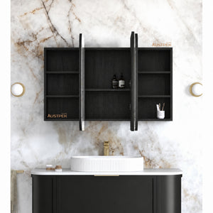OTTI NEWPORT BLACK OAK SHAVING CABINET 1200X750MM