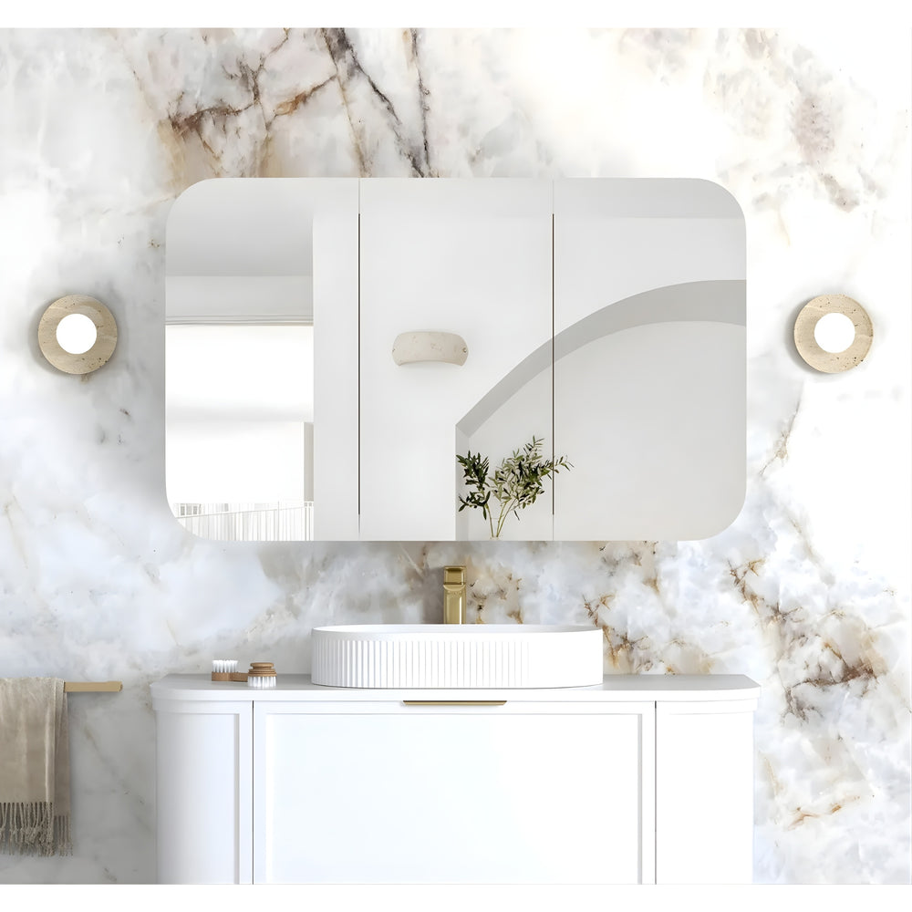 OTTI NEWPORT MATTE WHITE SHAVING CABINET 1200X750MM