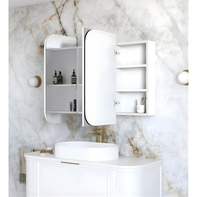 OTTI NEWPORT MATTE WHITE SHAVING CABINET 1200X750MM