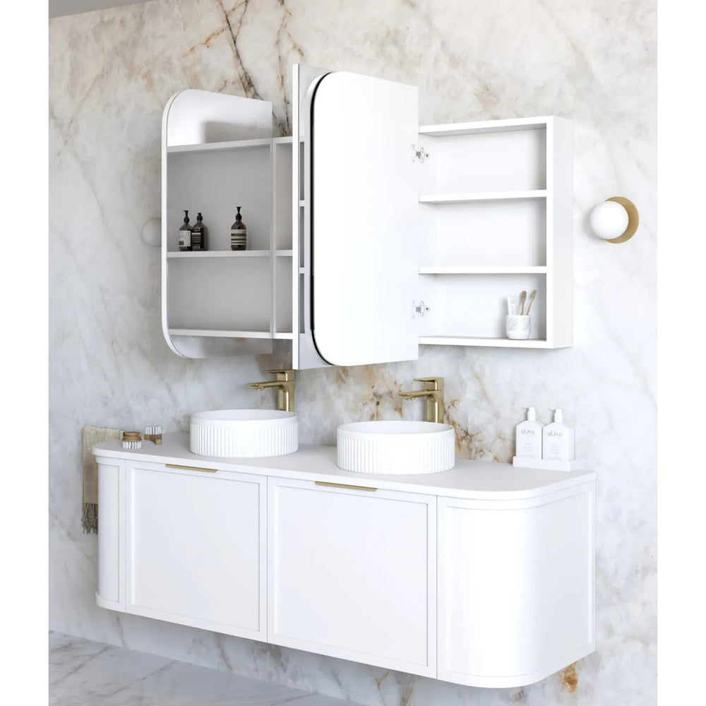 OTTI NEWPORT MATTE WHITE SHAVING CABINET 1500X750MM