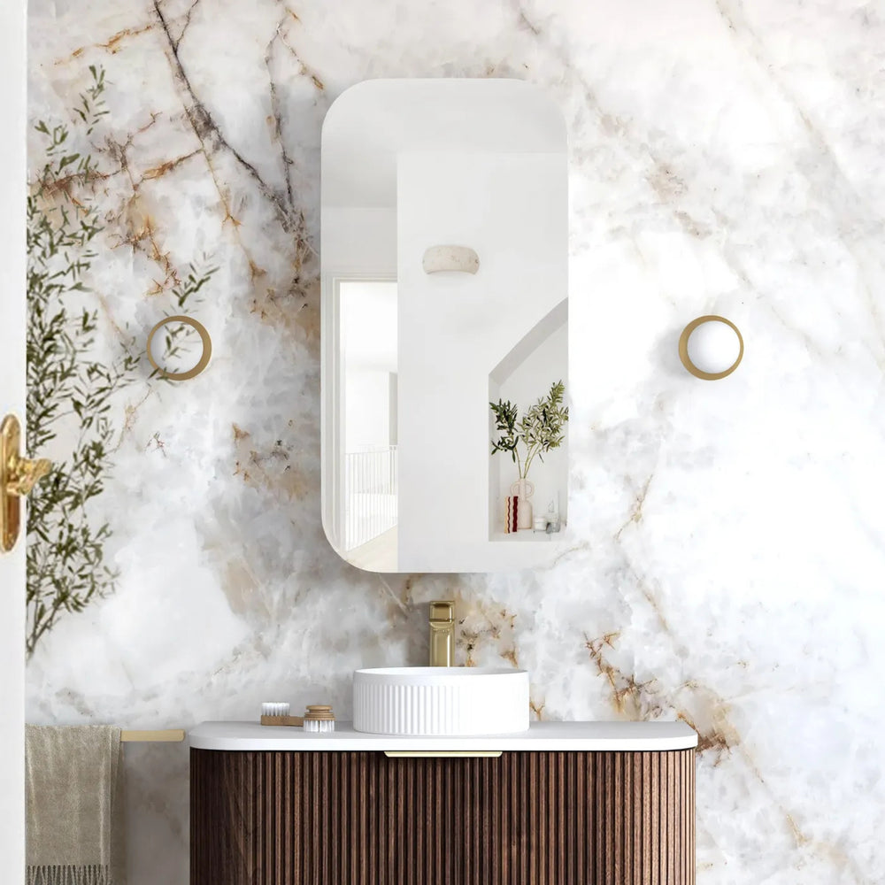 OTTI NEWPORT SABLE WALNUT SHAVING CABINET 450X900MM