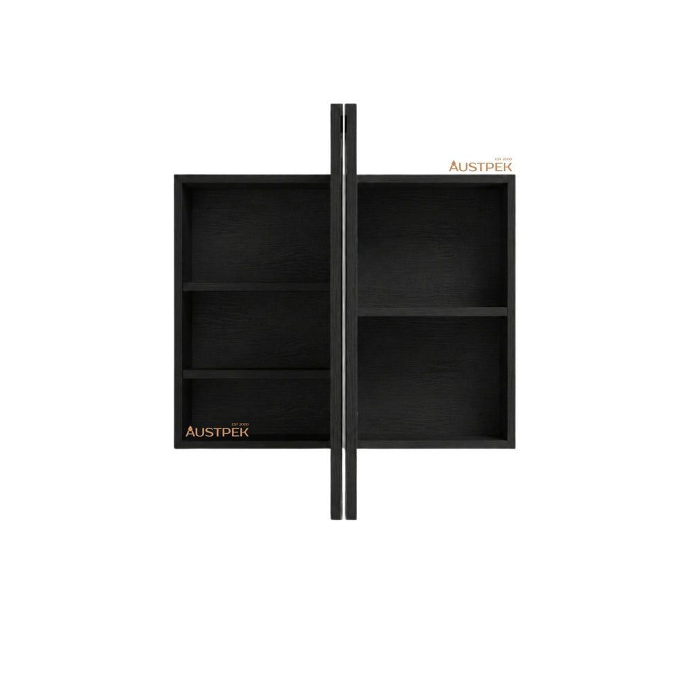 OTTI NEWPORT BLACK OAK SHAVING CABINET 900X750MM