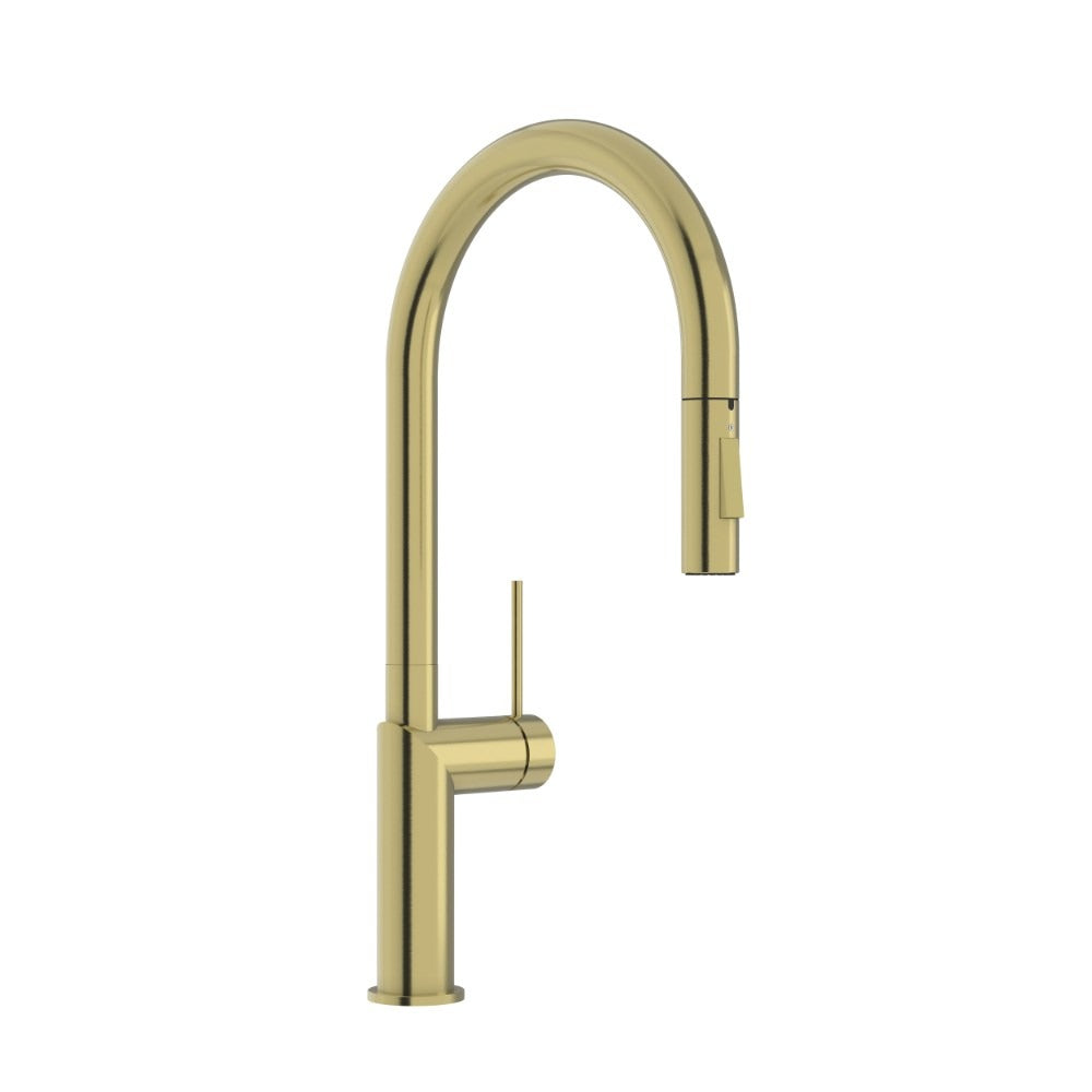 LINKWARE ELLE 316 PULL-OUT SINK MIXER 457MM BRUSHED GOLD