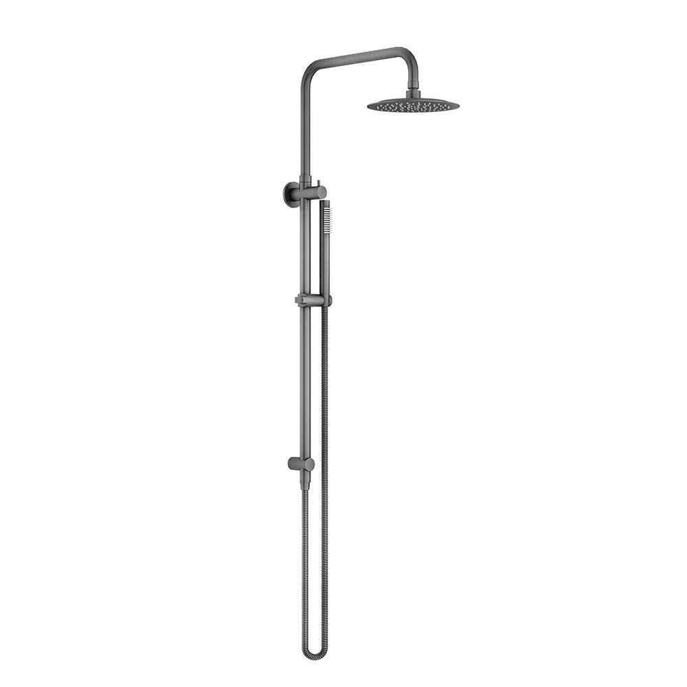 LINKWARE ELLE 316 TWIN SHOWER ON RAIL 620MM GUN METAL