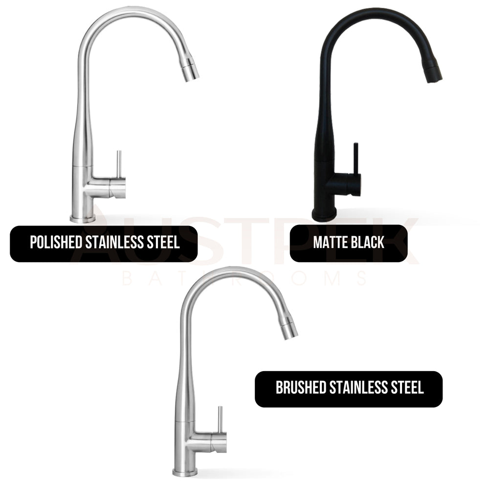 LINKWARE ELLE STEEL PULL OUT MIXER 460MM MATTE BLACK