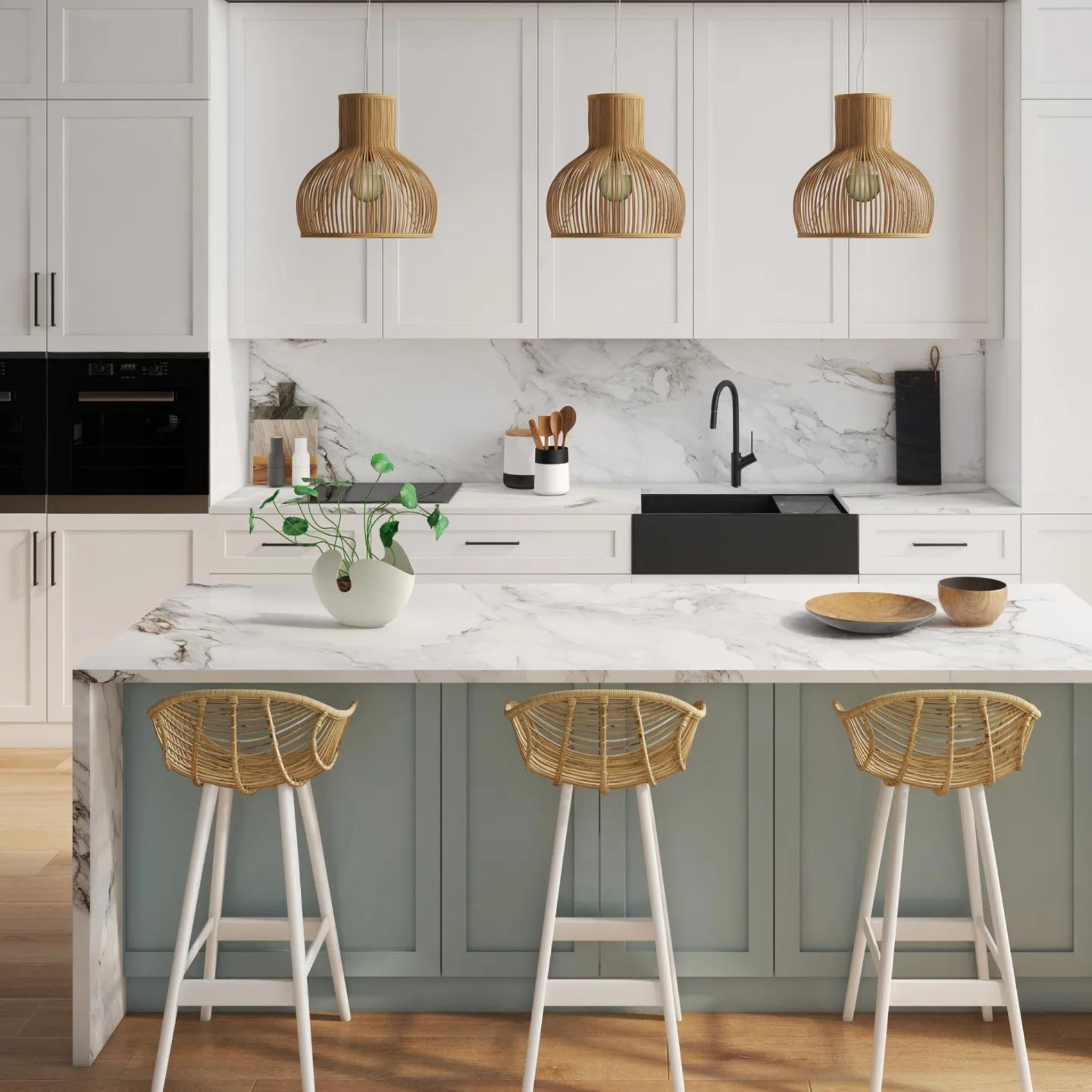 OLIVERI SANTORINI FARMHOUSE SINGLE BOWL UNDERMOUNT KITCHEN SINK BLACK 838MM