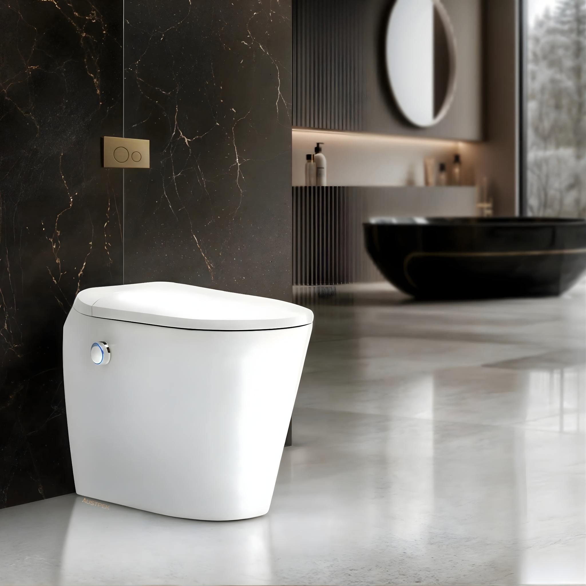 LAFEME AUTOLUX RIMLESS SMART TOILET W/ AUTOFLUSH GLOSS WHITE