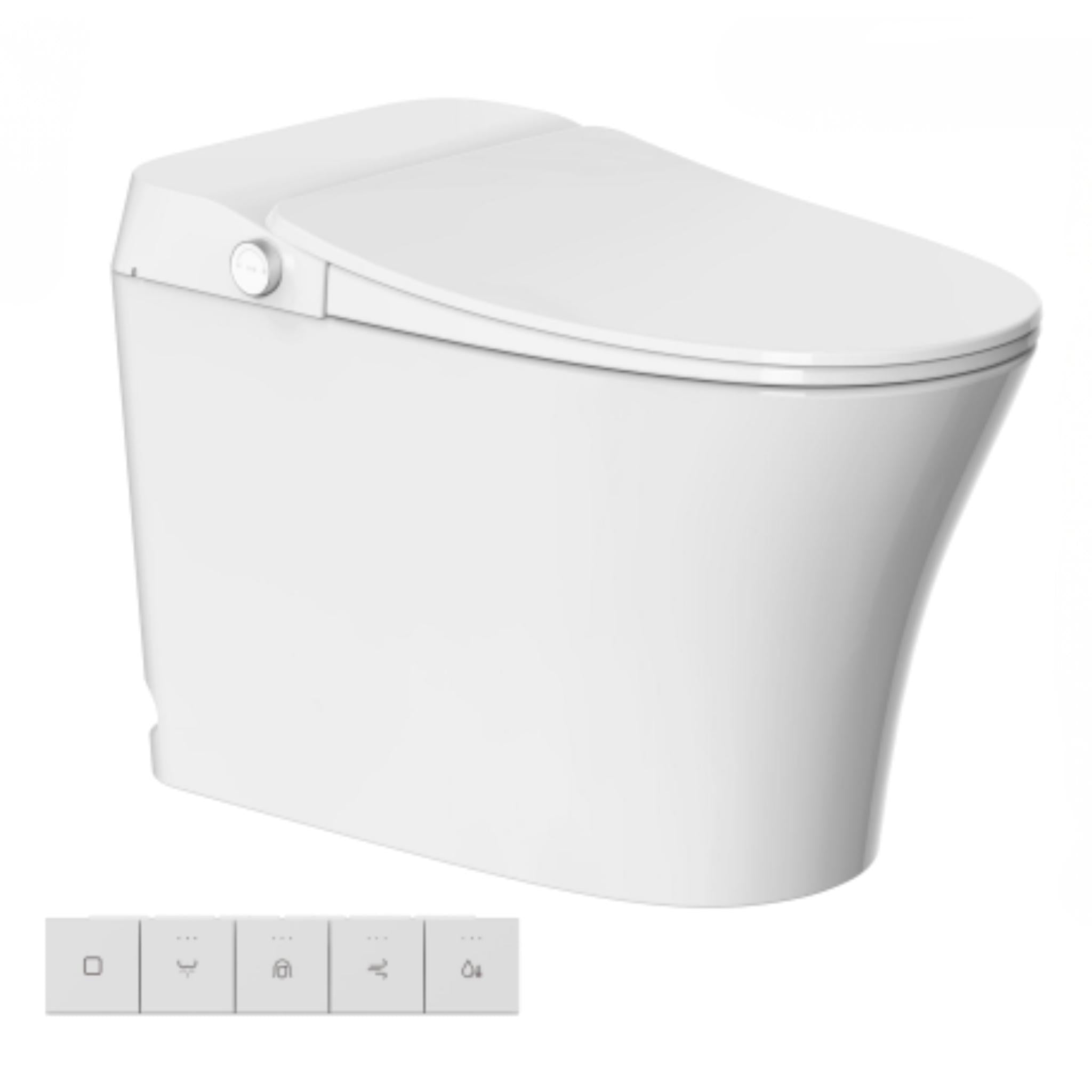 LAFEME NEOVANTA CISTERNLESS SMART TOILET WITH WIRELESS REMOTE GLOSS WHITE