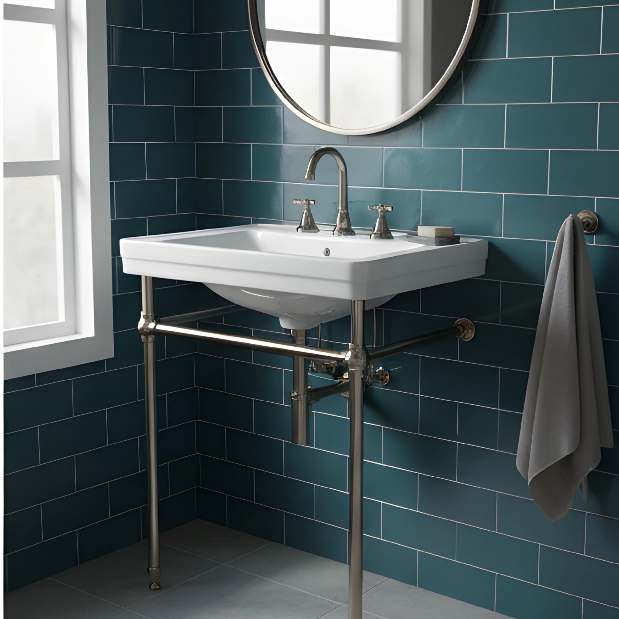 TURNER HASTINGS STAFFORD NUOVO BASIN STAND CHROME 585MM