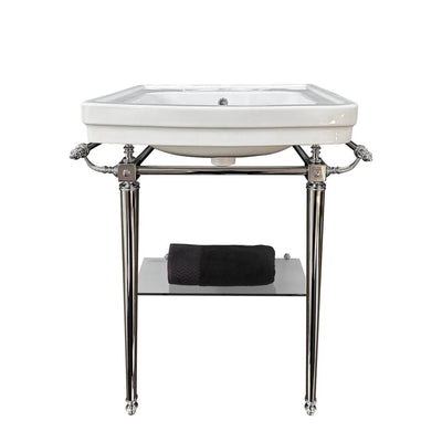 TURNER HASTINGS STAFFORD ENGLISH BASIN STAND CHROME 585MM