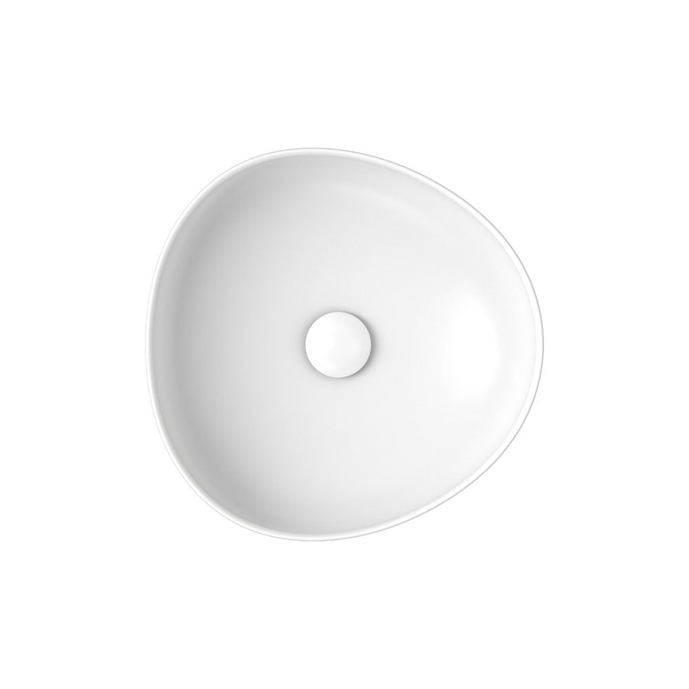 FIENZA PEBBLE ABOVE COUNTER BASIN MATTE WHITE 400MM
