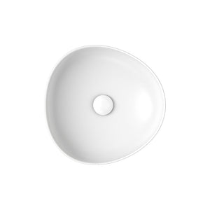 FIENZA PEBBLE ABOVE COUNTER BASIN MATTE WHITE 400MM