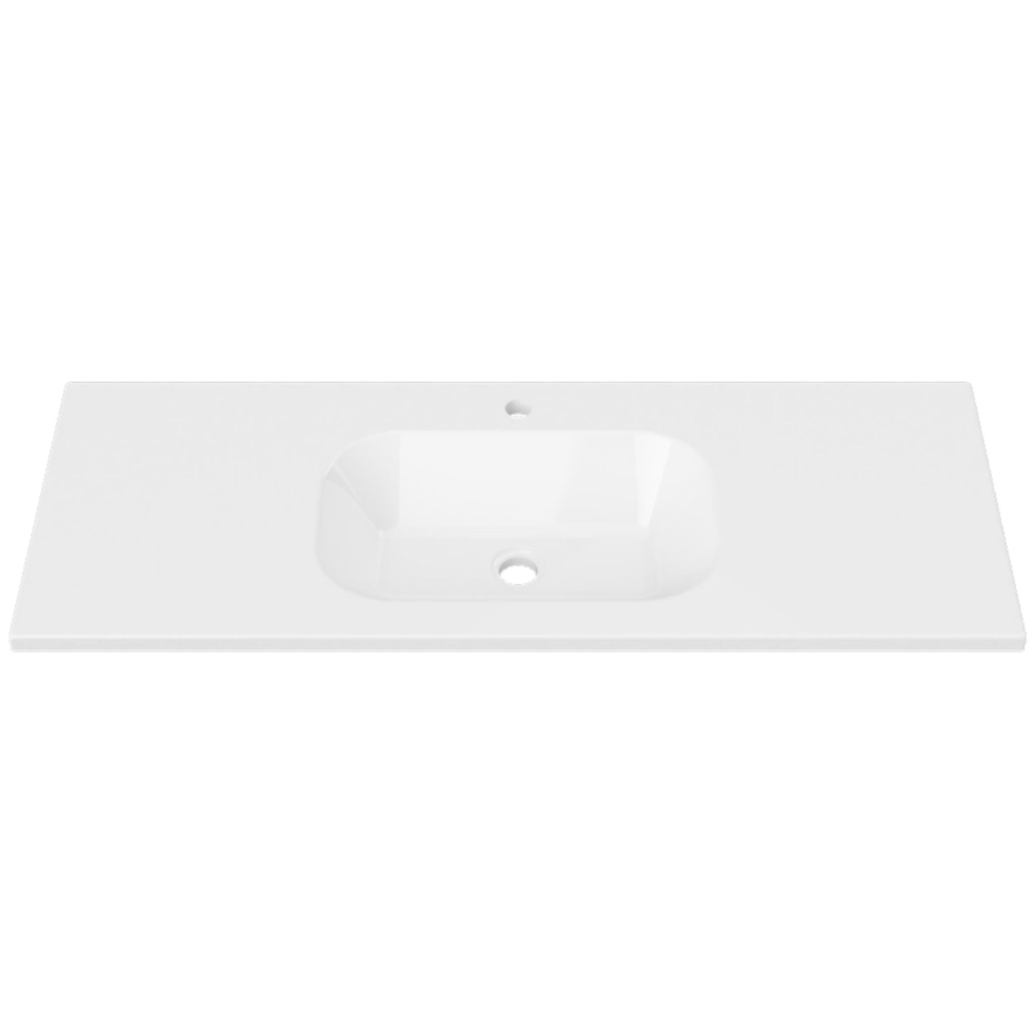 DUROCLASS STADIUM GLOSS WHITE SINGLE BOWL UNDERMOUNT VANITY TOP (MULTIPLE SIZES AVAILABLE)