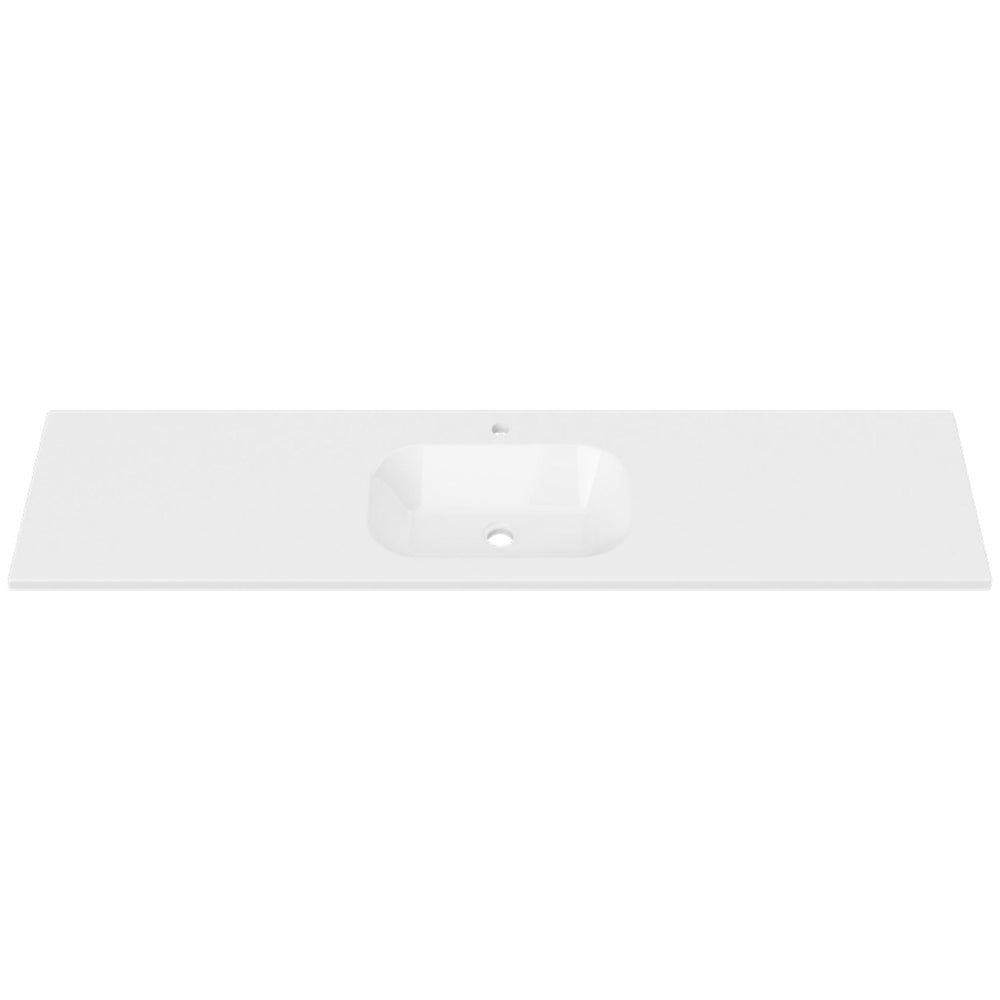 DUROCLASS STADIUM GLOSS WHITE SINGLE BOWL UNDERMOUNT VANITY TOP (MULTIPLE SIZES AVAILABLE)