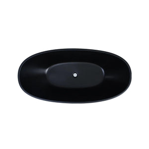 POSEIDON STELLA FREE STANDING BATHTUB MATTE BLACK 1500MM
