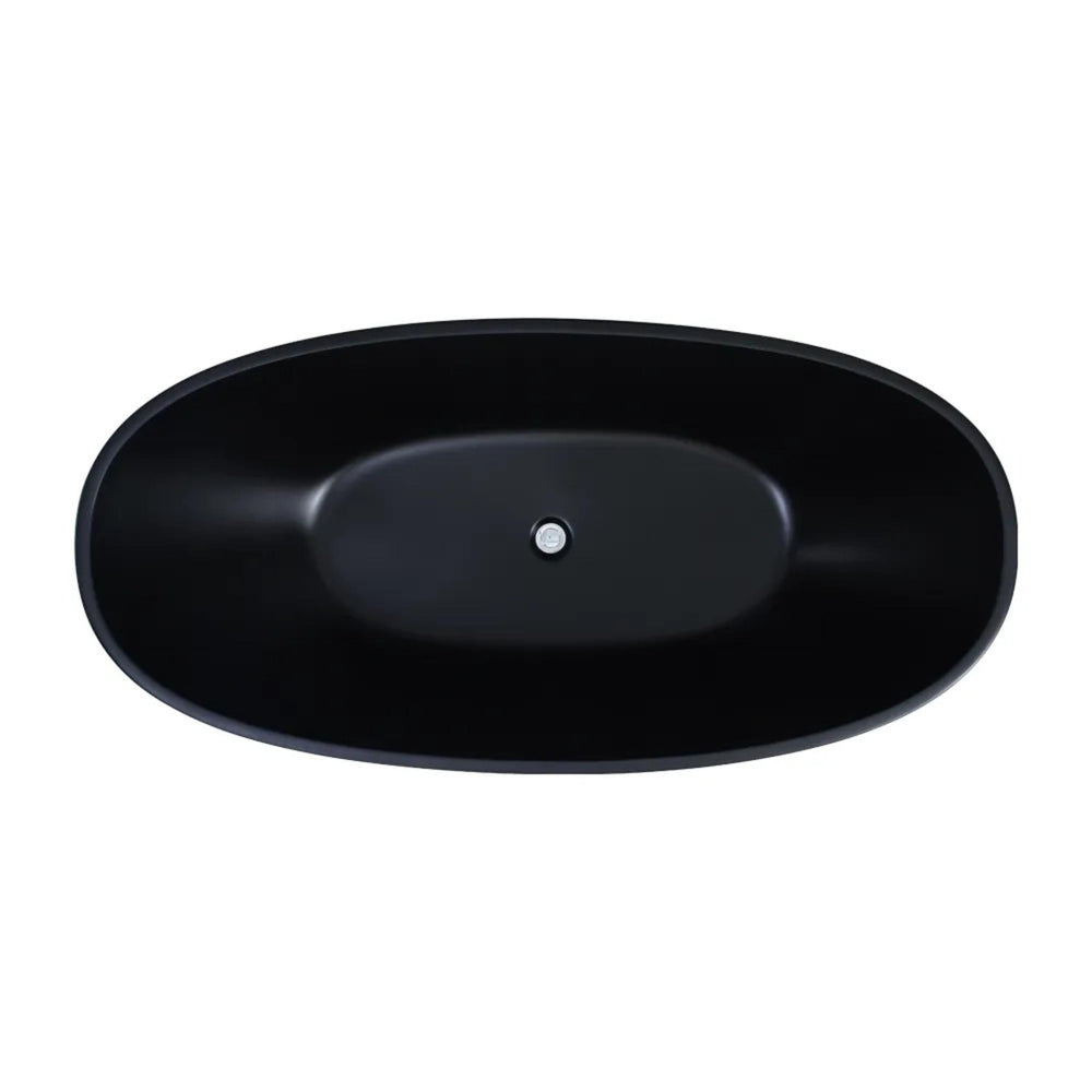 POSEIDON STELLA FREE STANDING BATHTUB MATTE BLACK 1700MM