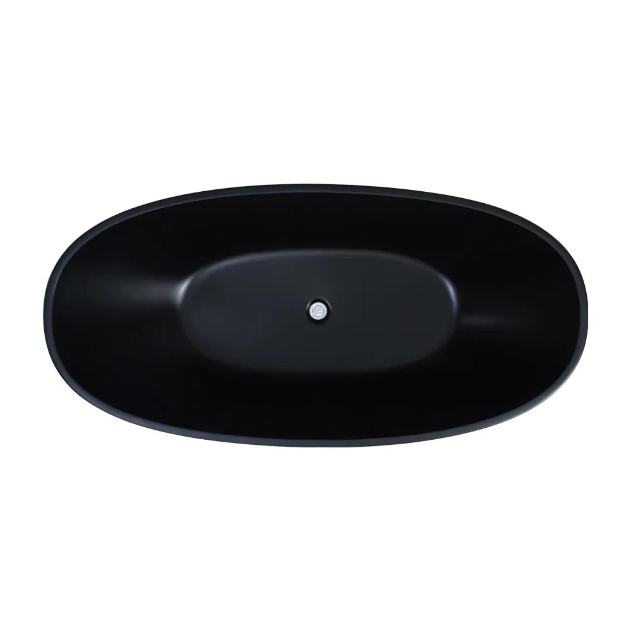 POSEIDON STELLA FREE STANDING BATHTUB MATTE BLACK 1700MM