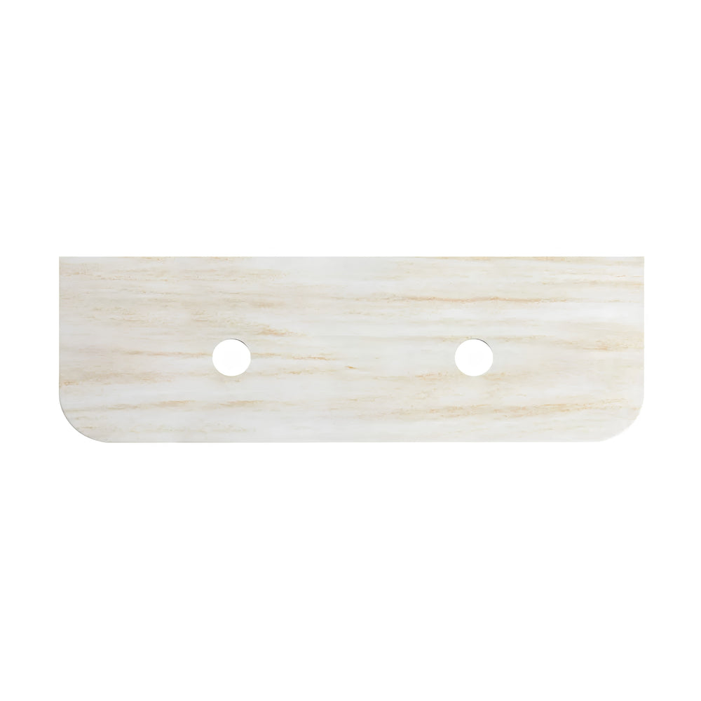 OTTI ENGLISH EDGE SAND DUNE ABOVE COUNTER DOUBLE VANITY SOLID SURFACE STONE TOP (AVAILABLE IN 1500MM AND 1800MM)