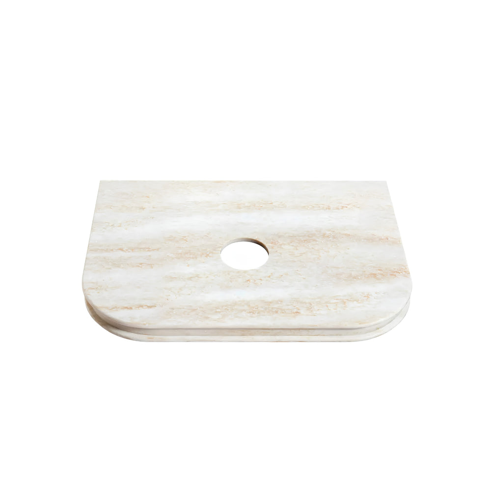 OTTI HAVANA ENGLISH EDGE SAND DUNE ABOVE COUNTER SINGLE VANITY SOLID SURFACE STONE TOP (MULTIPLE SIZES AVAILABLE)