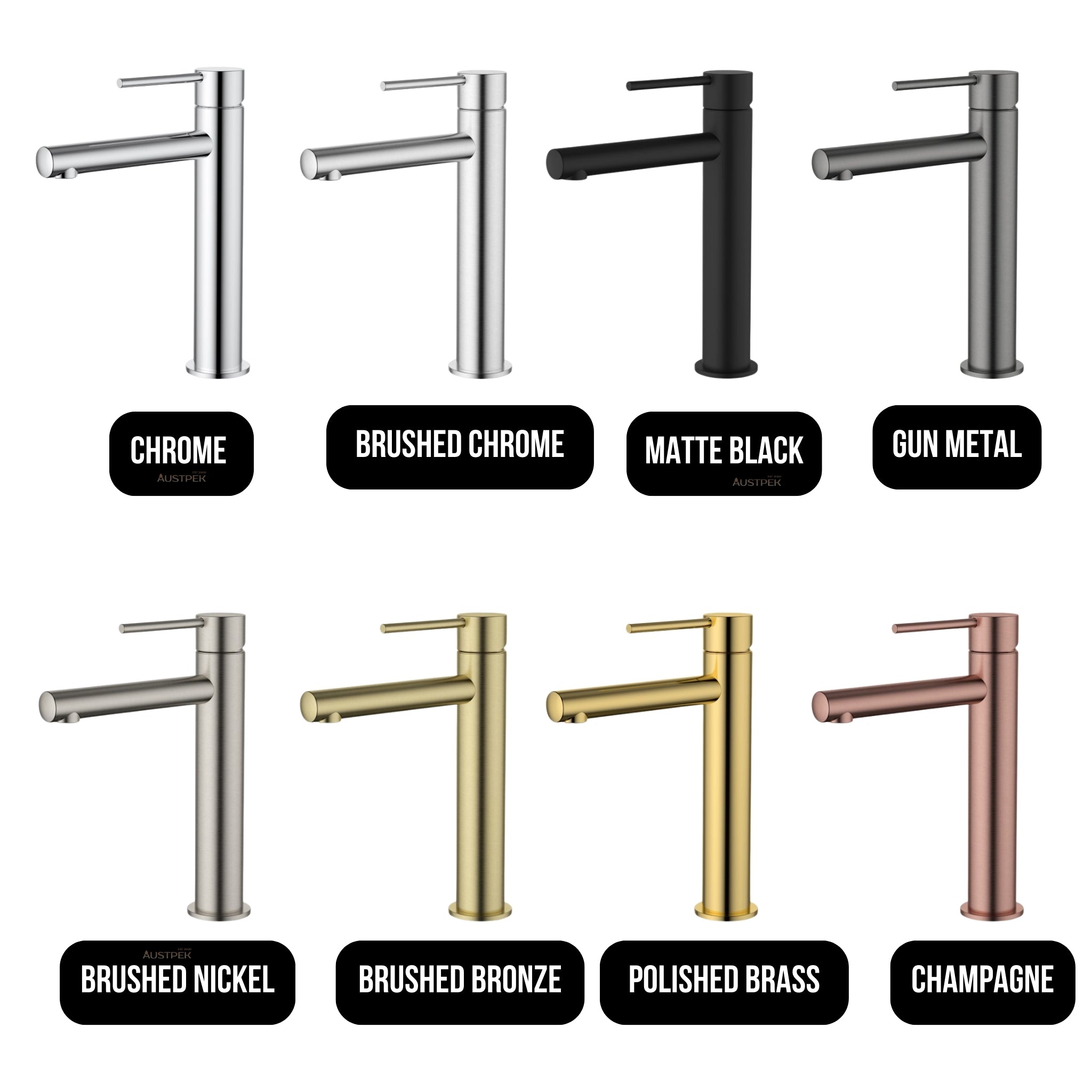 MODERN NATIONAL STAR MINI LEAD FREE MID RISE TALL BASIN MIXER 233MM BRUSHED BRONZE