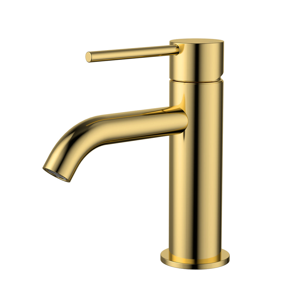 MODERN NATIONAL STAR MINI BASIN MIXER 158MM POLISHED BRASS
