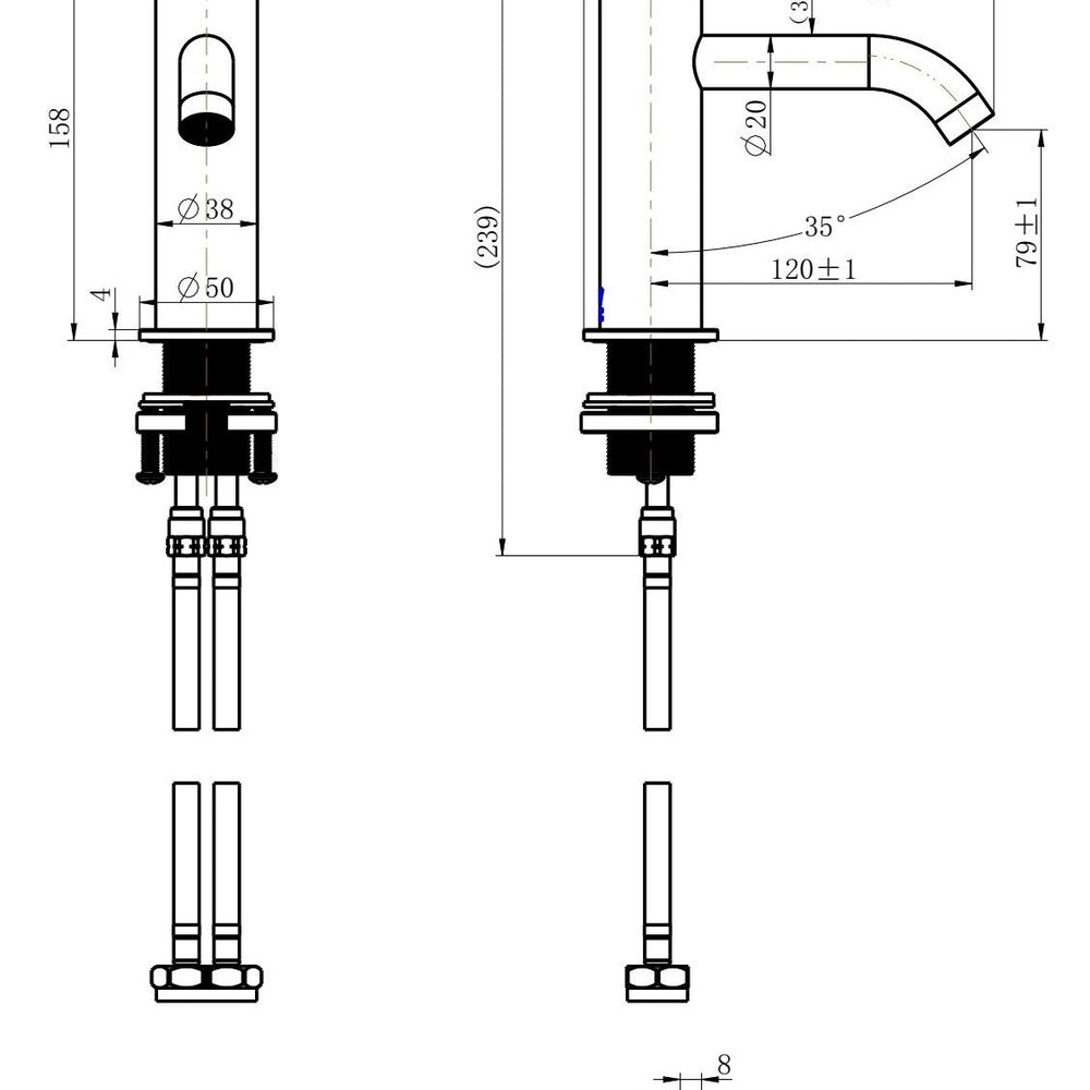 MODERN NATIONAL STAR MINI BASIN MIXER 158MM MATTE BLACK