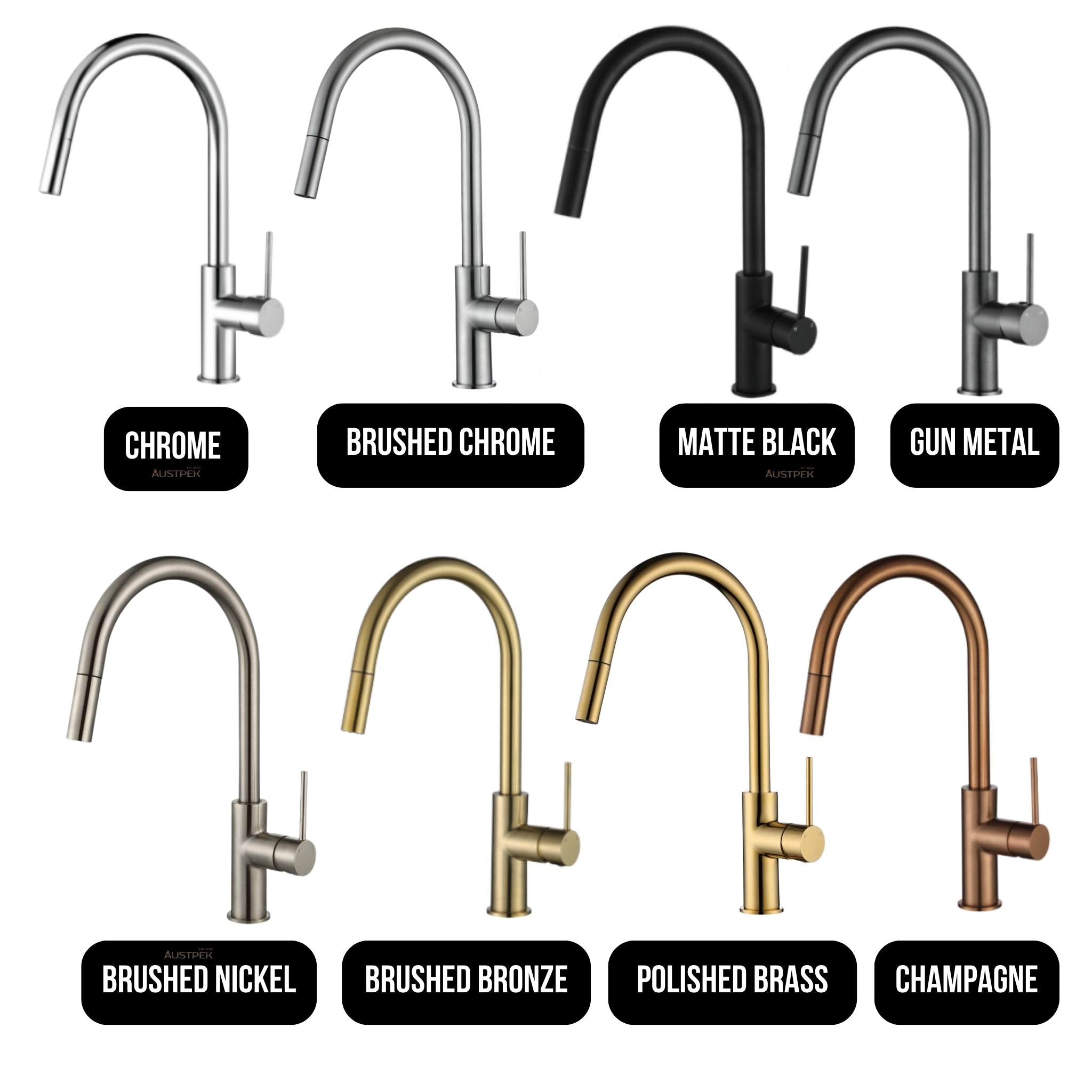 MODERN NATIONAL STAR MINI PULL OUT KITCHEN MIXER 393MM CHROME