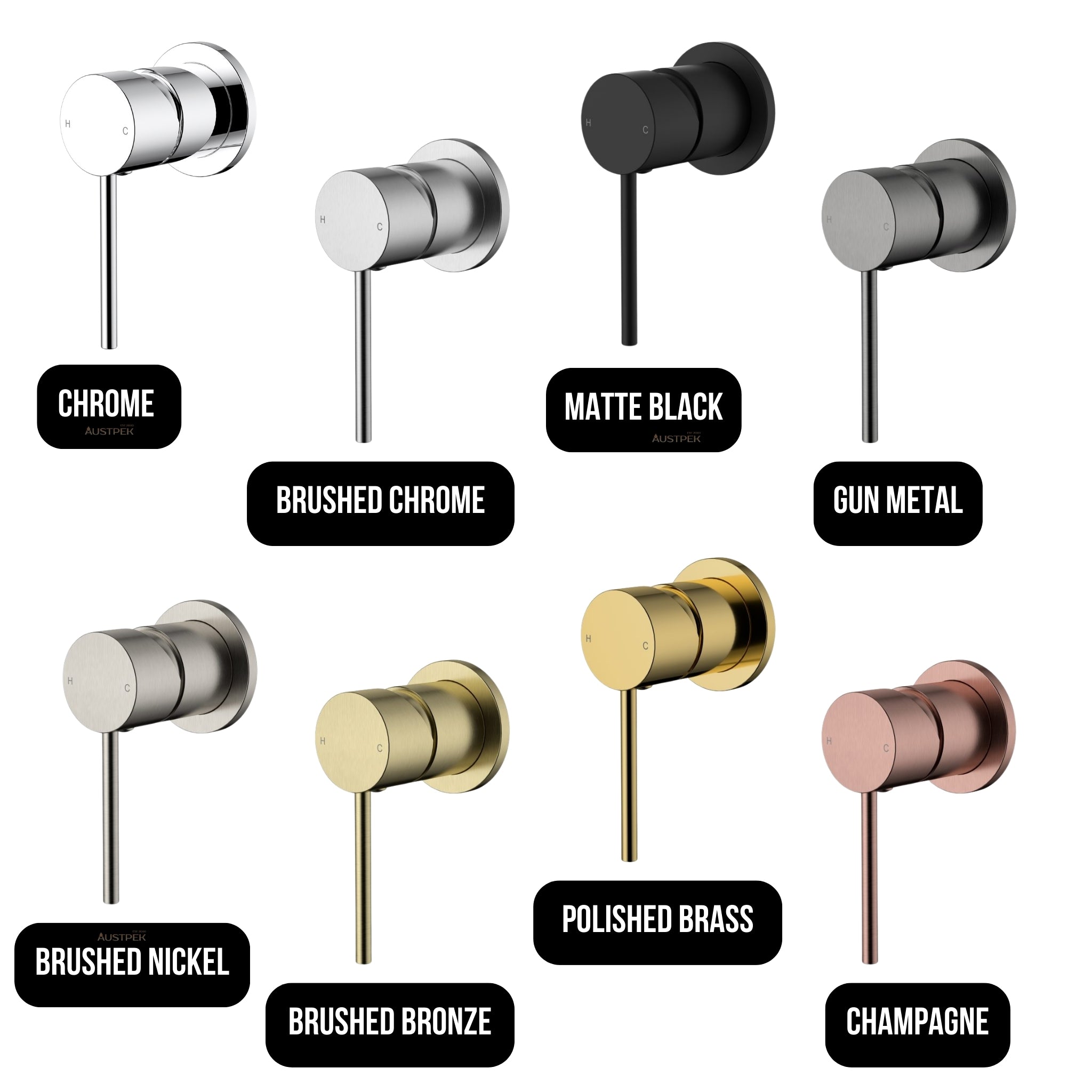 MODERN NATIONAL STAR MINI SHOWER MIXER TRIM KIT WITH UNIVERSAL BODY GUN METAL