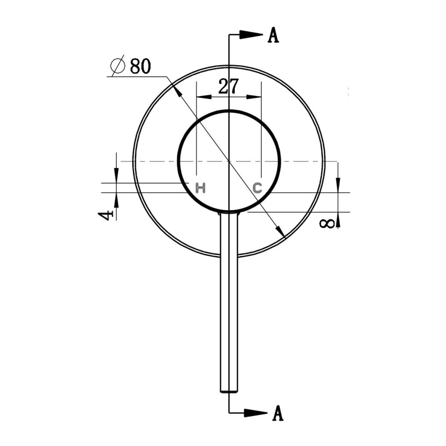 MODERN NATIONAL STAR MINI SHOWER MIXER TRIM KIT WITH UNIVERSAL BODY CHAMPAGNE