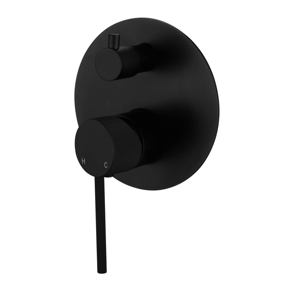 MODERN NATIONAL STAR MINI SHOWER DIVERTER MIXER WITH KNURLED HANDLE 130MM MATTE BLACK