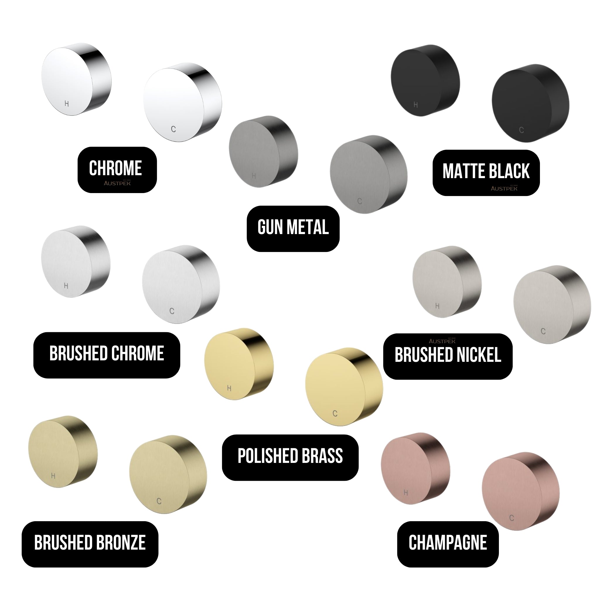 MODERN NATIONAL STAR MINI WALL TOP ASSEMBLIES CHROME