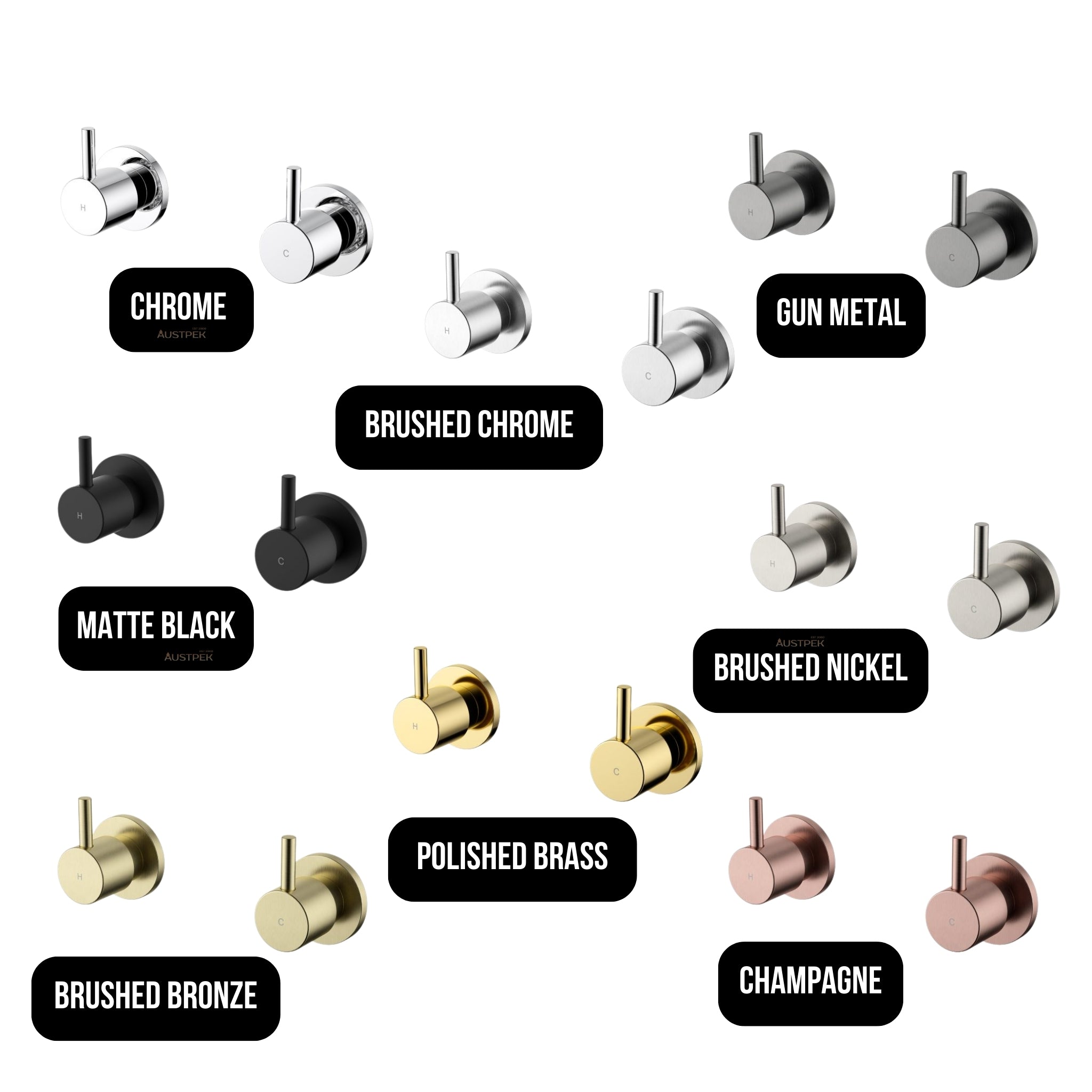 MODERN NATIONAL STAR MINI WALL TOP ASSEMBLIES CHROME