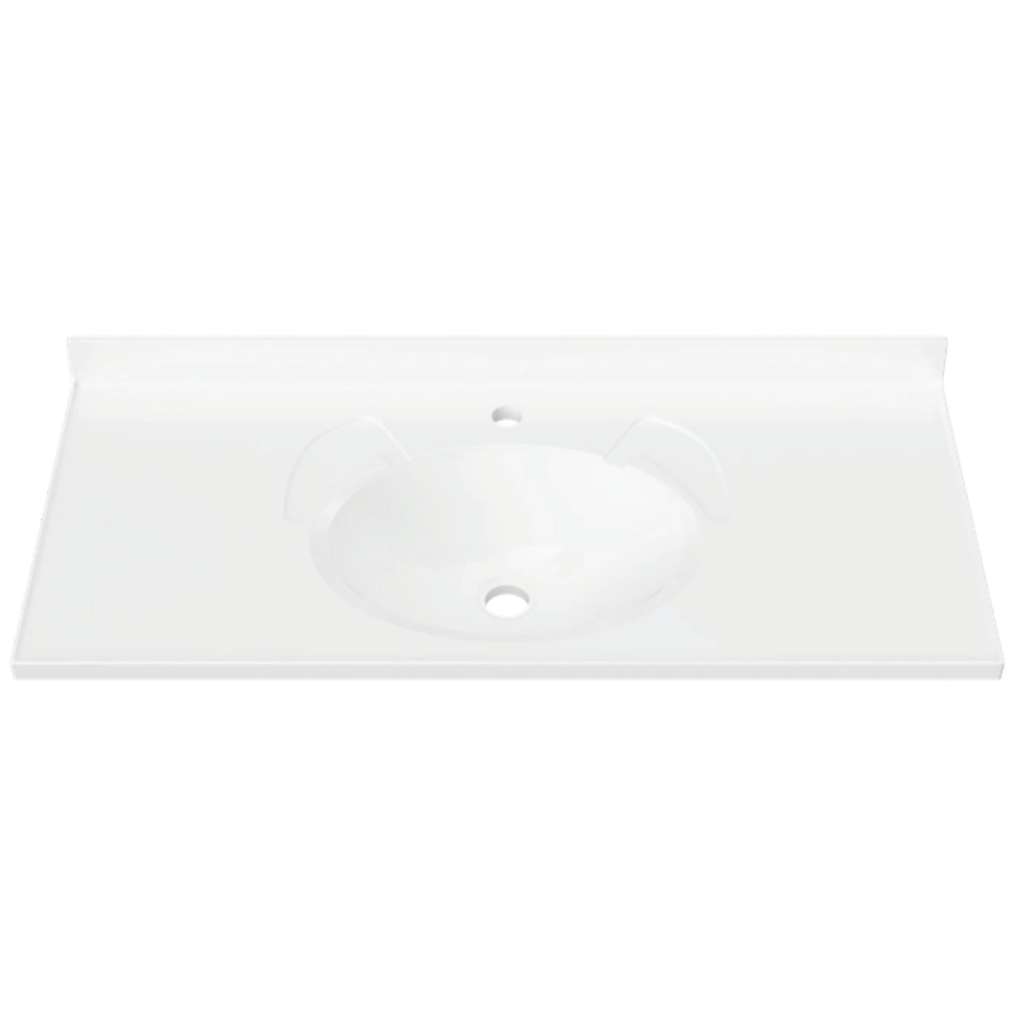 DUROCLASS SUPREME GLOSS WHITE SINGLE BOWL UNDERMOUNT VANITY TOP (MULTIPLE SIZES AVAILABLE)