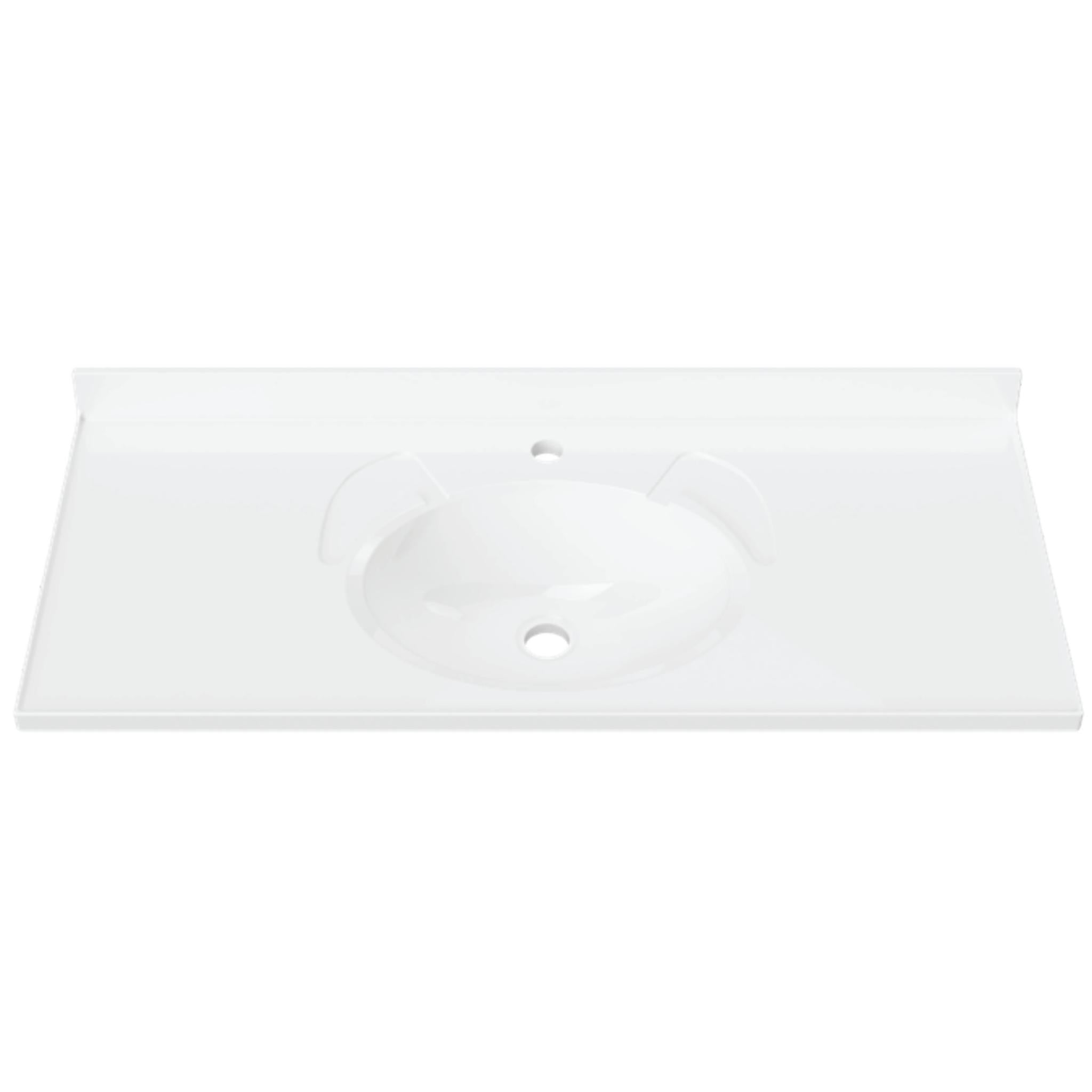 DUROCLASS SUPREME GLOSS WHITE SINGLE BOWL UNDERMOUNT VANITY TOP (MULTIPLE SIZES AVAILABLE)