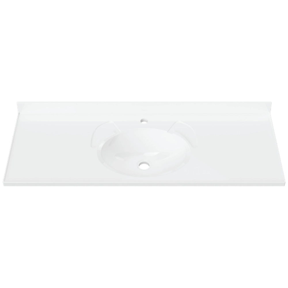 DUROCLASS SUPREME GLOSS WHITE SINGLE BOWL UNDERMOUNT VANITY TOP (MULTIPLE SIZES AVAILABLE)