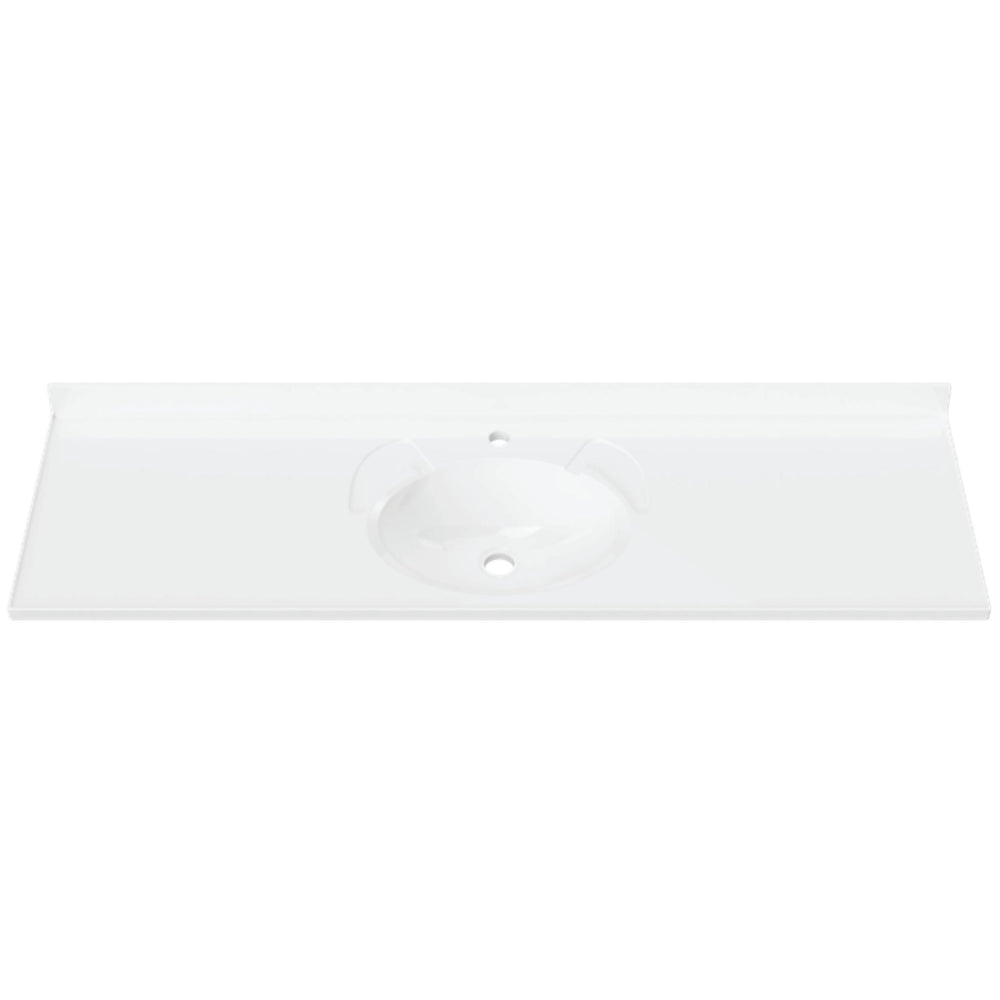 DUROCLASS SUPREME GLOSS WHITE SINGLE BOWL UNDERMOUNT VANITY TOP (MULTIPLE SIZES AVAILABLE)