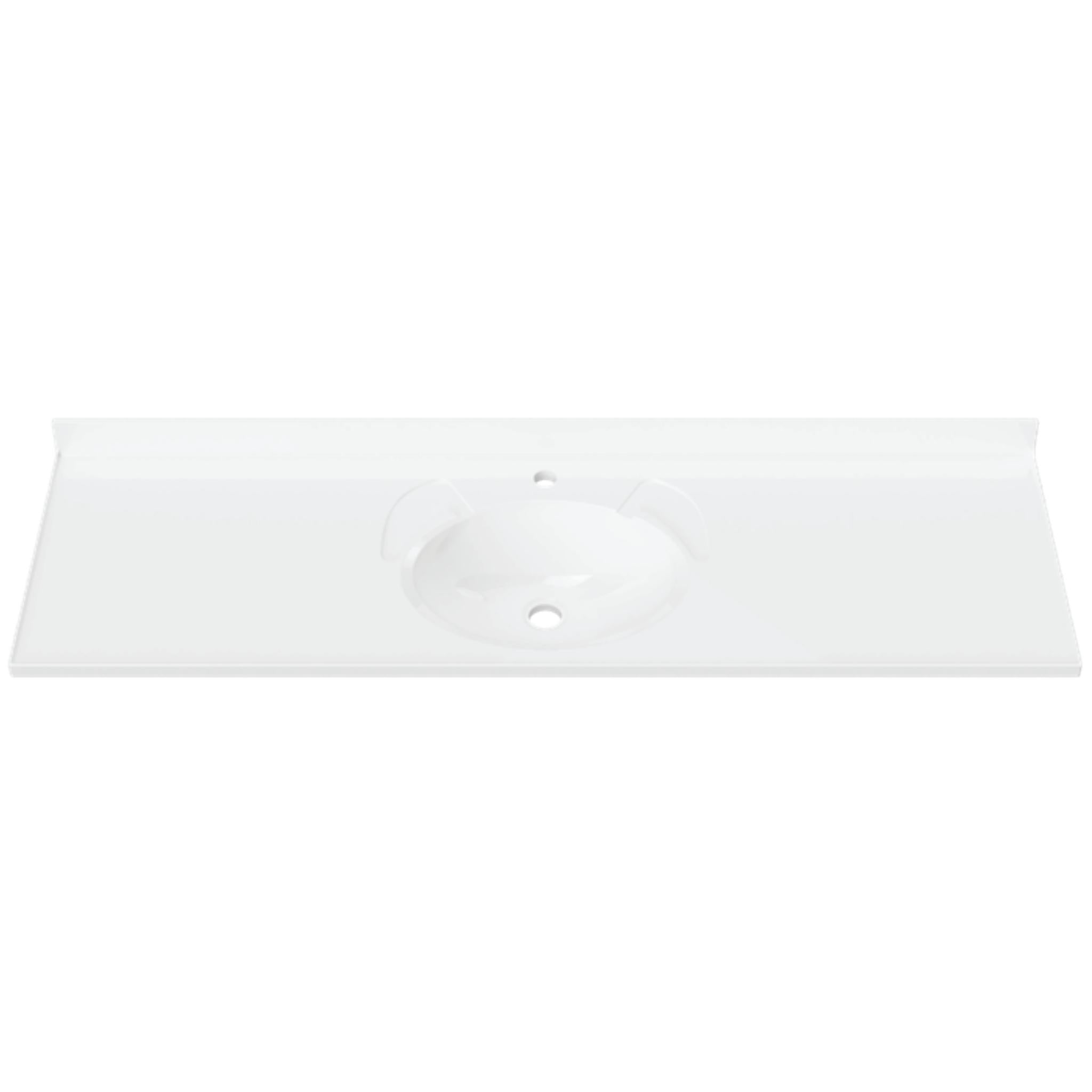 DUROCLASS SUPREME GLOSS WHITE SINGLE BOWL UNDERMOUNT VANITY TOP (MULTIPLE SIZES AVAILABLE)