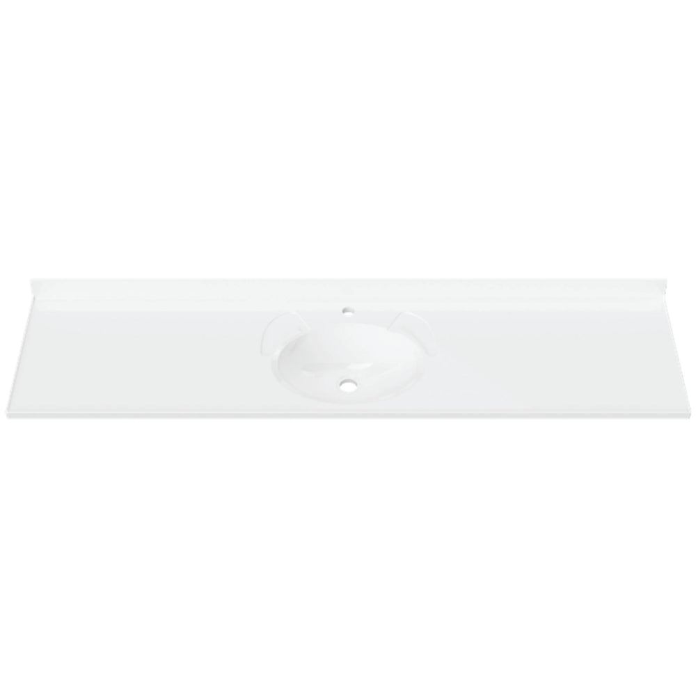 DUROCLASS SUPREME GLOSS WHITE SINGLE BOWL UNDERMOUNT VANITY TOP (MULTIPLE SIZES AVAILABLE)