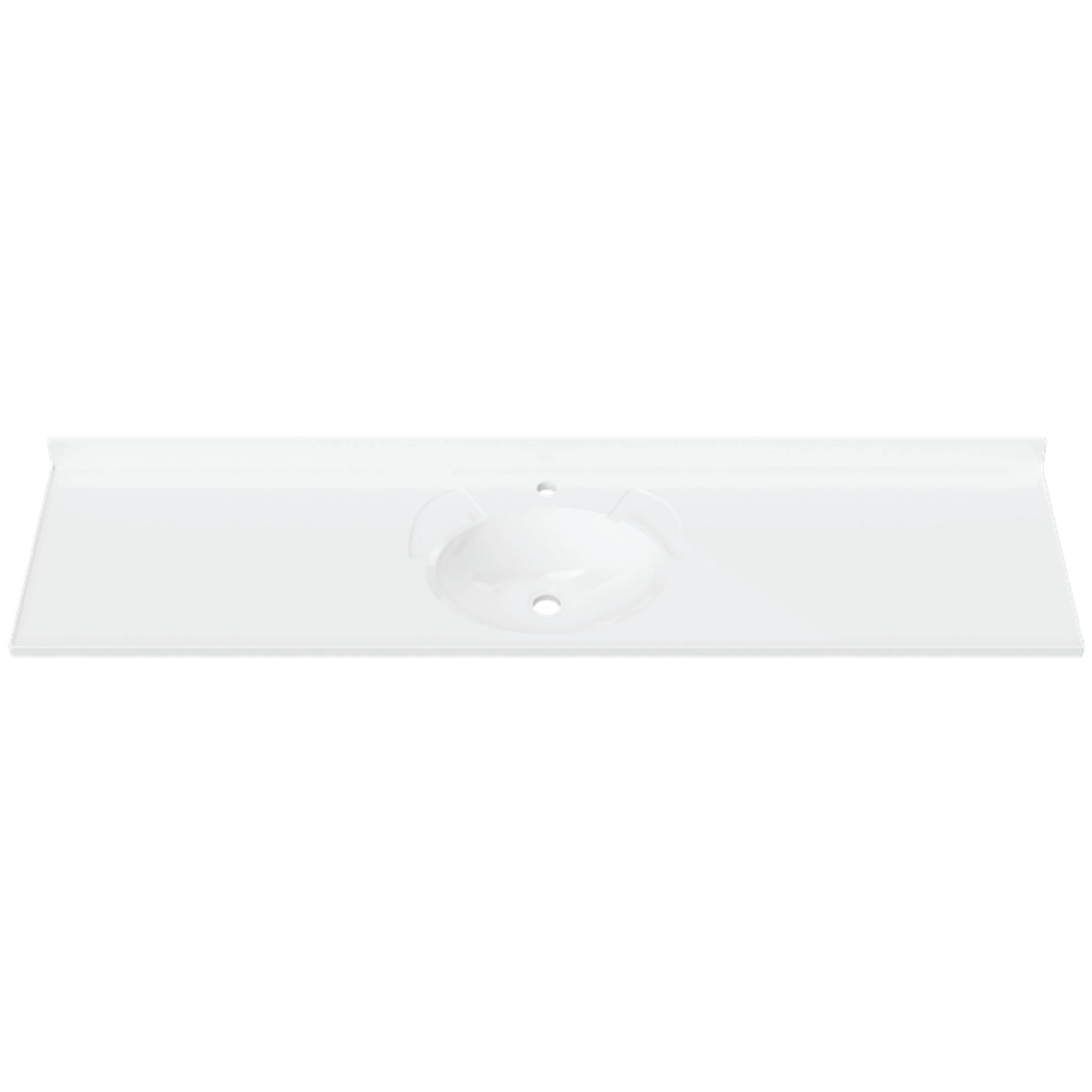 DUROCLASS SUPREME GLOSS WHITE SINGLE BOWL UNDERMOUNT VANITY TOP (MULTIPLE SIZES AVAILABLE)