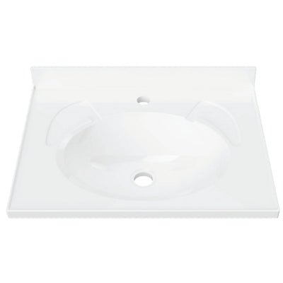 DUROCLASS SUPREME GLOSS WHITE SINGLE BOWL UNDERMOUNT VANITY TOP (MULTIPLE SIZES AVAILABLE)