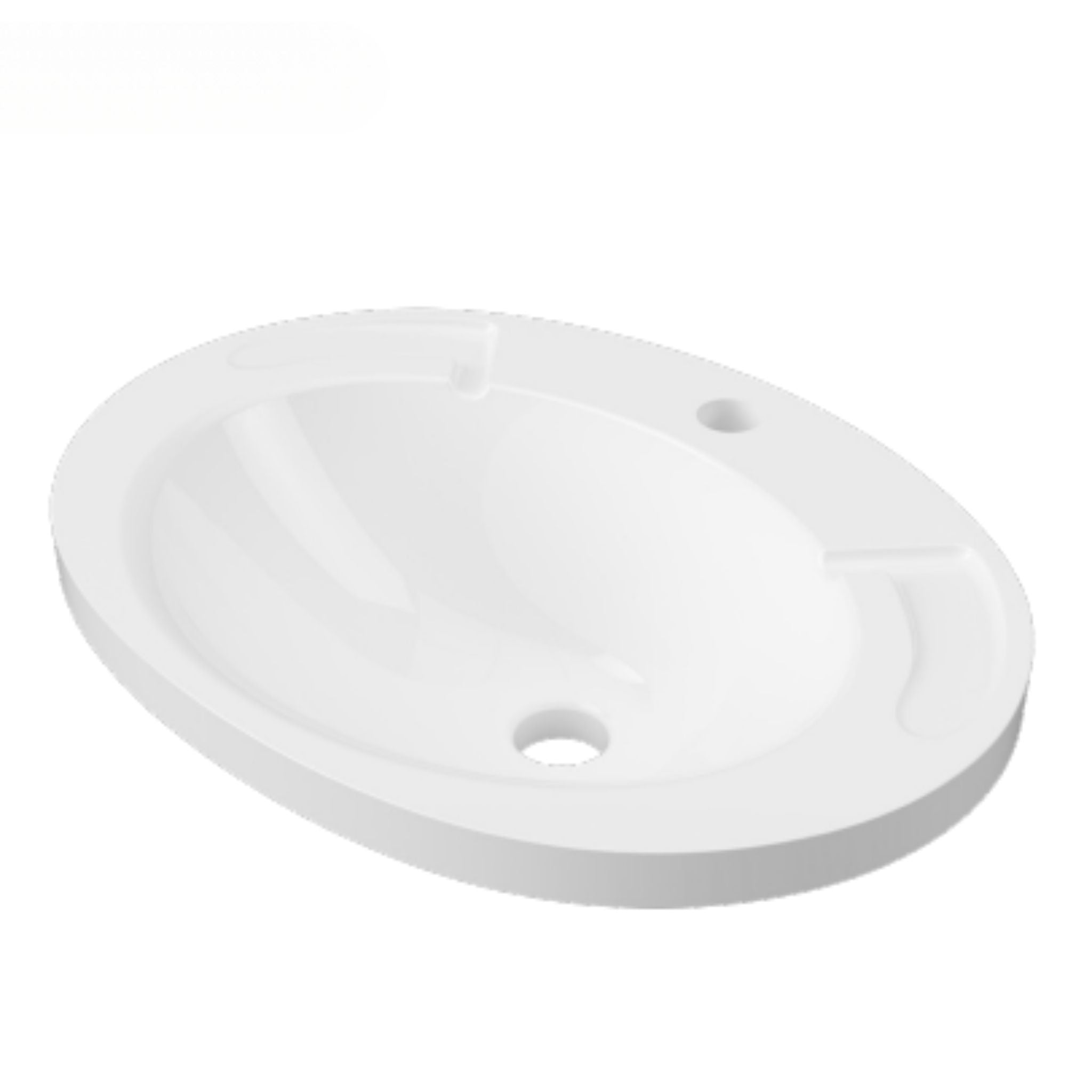 DUROCLASS SUPREME INSET BASIN GLOSS WHITE 520MM