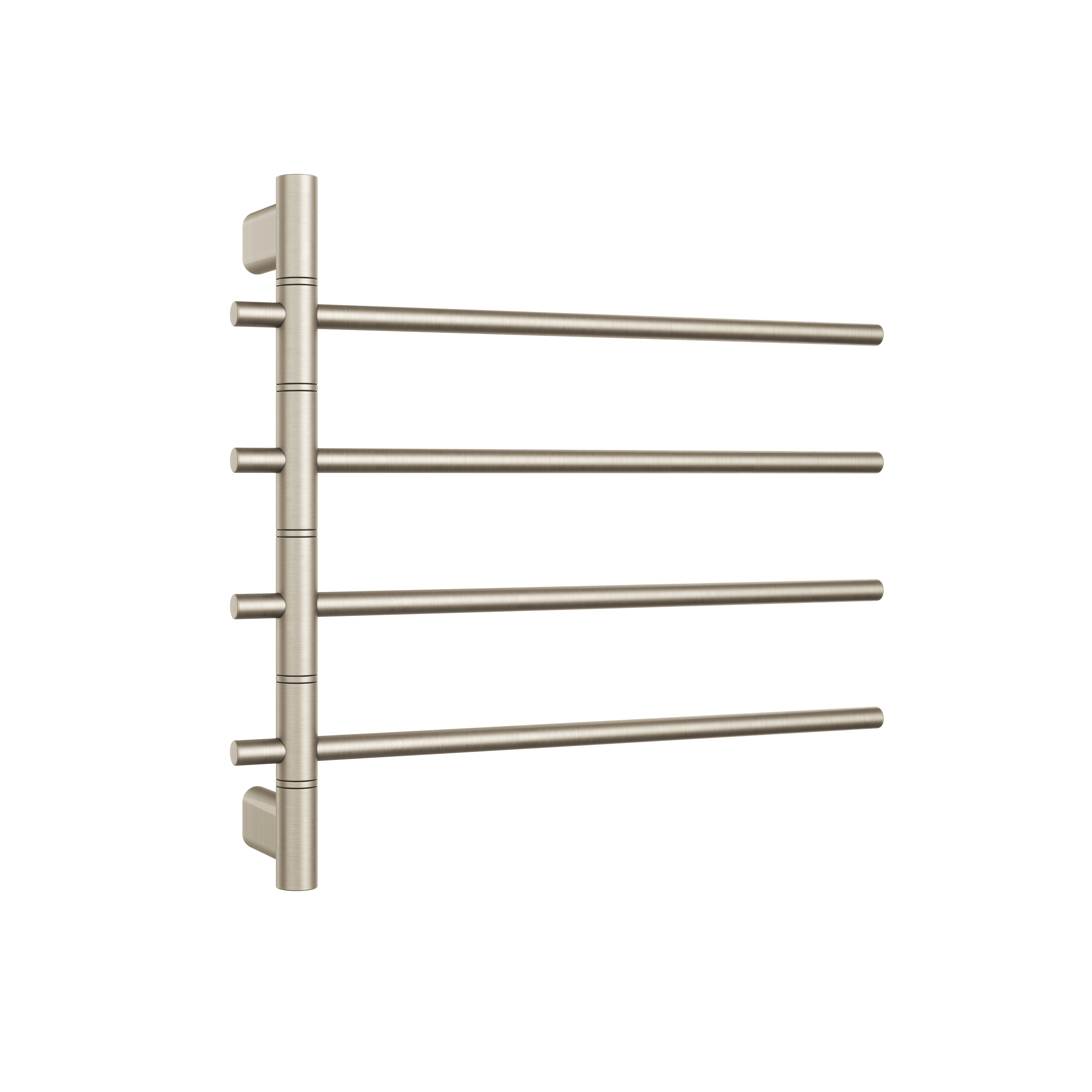 THERMGROUP SWIVEL HEATED TOWEL RAIL BRUSHED NICKEL 595MM