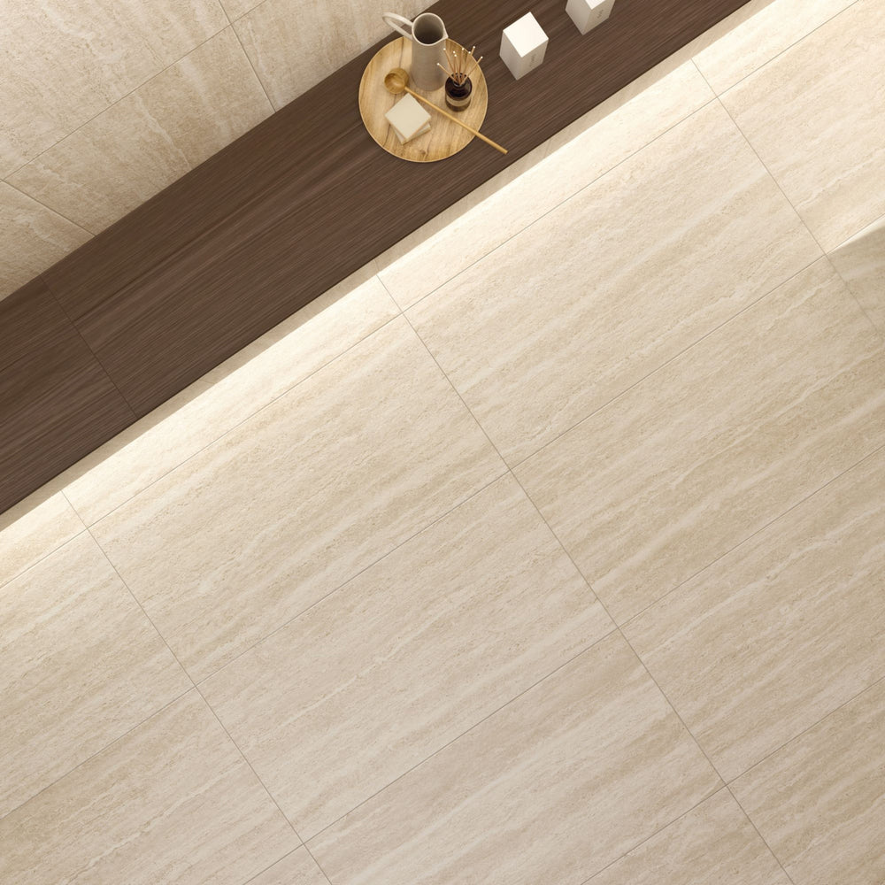 EVERSTONE TIVOLI SAND VEIN CUT NATURAL 1200X600MM RECTANGULAR TILE (PER BOX)