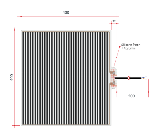 THERMOGROUP ABLAZE SQUARE POLISHED EDGE MIRROR WITH DEMISTER 750MM