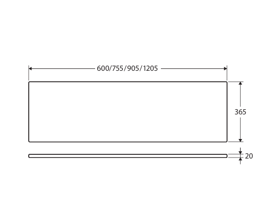 FIENZA POLAR SACCO SILICA FREE RECTANGULAR STONE BENCHTOP (AVAILABLE IN 750MM, 900MM AND 1200MM)