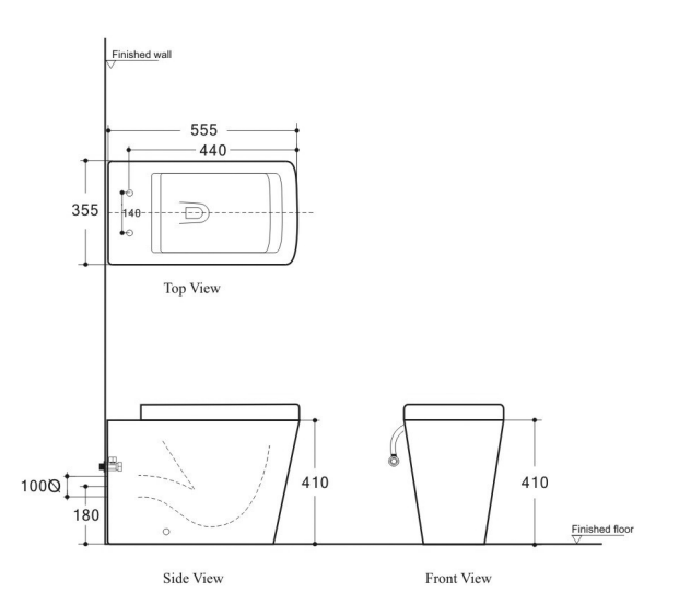 BELBAGNO ARDENTE-R SERIES WALL FACED PAN GLOSS WHITE