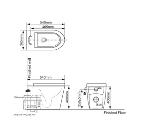 BELBAGNO FLAY-R SERIES WALL FACED PAN GLOSS WHITE