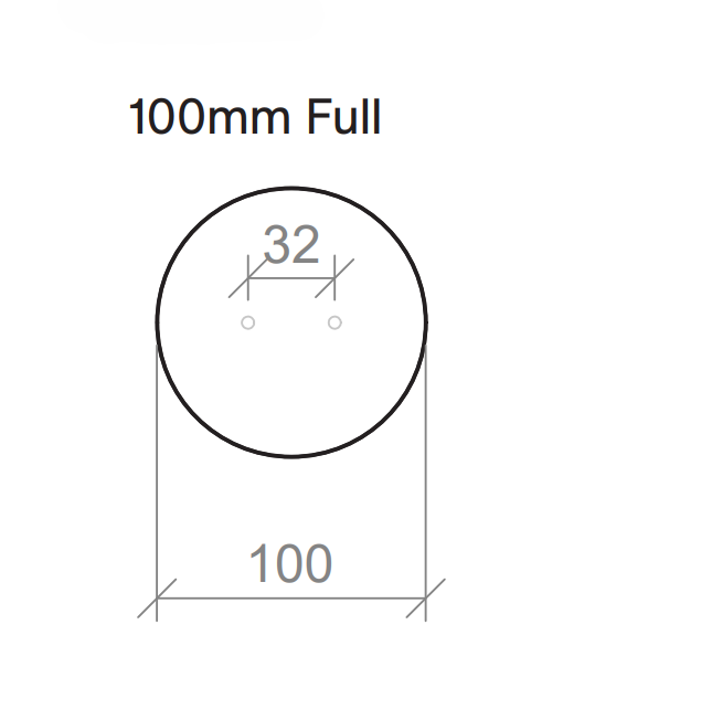 TIMBERLINE DISC HANDLE FULL CUSTOM COLOURS (AVAILABLE IN 100MM AND 200MM)