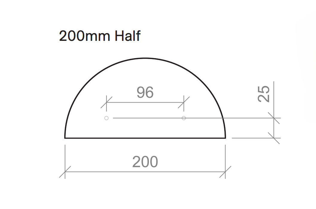 TIMBERLINE DISC HANDLE HALF CUSTOM COLOURS 200MM