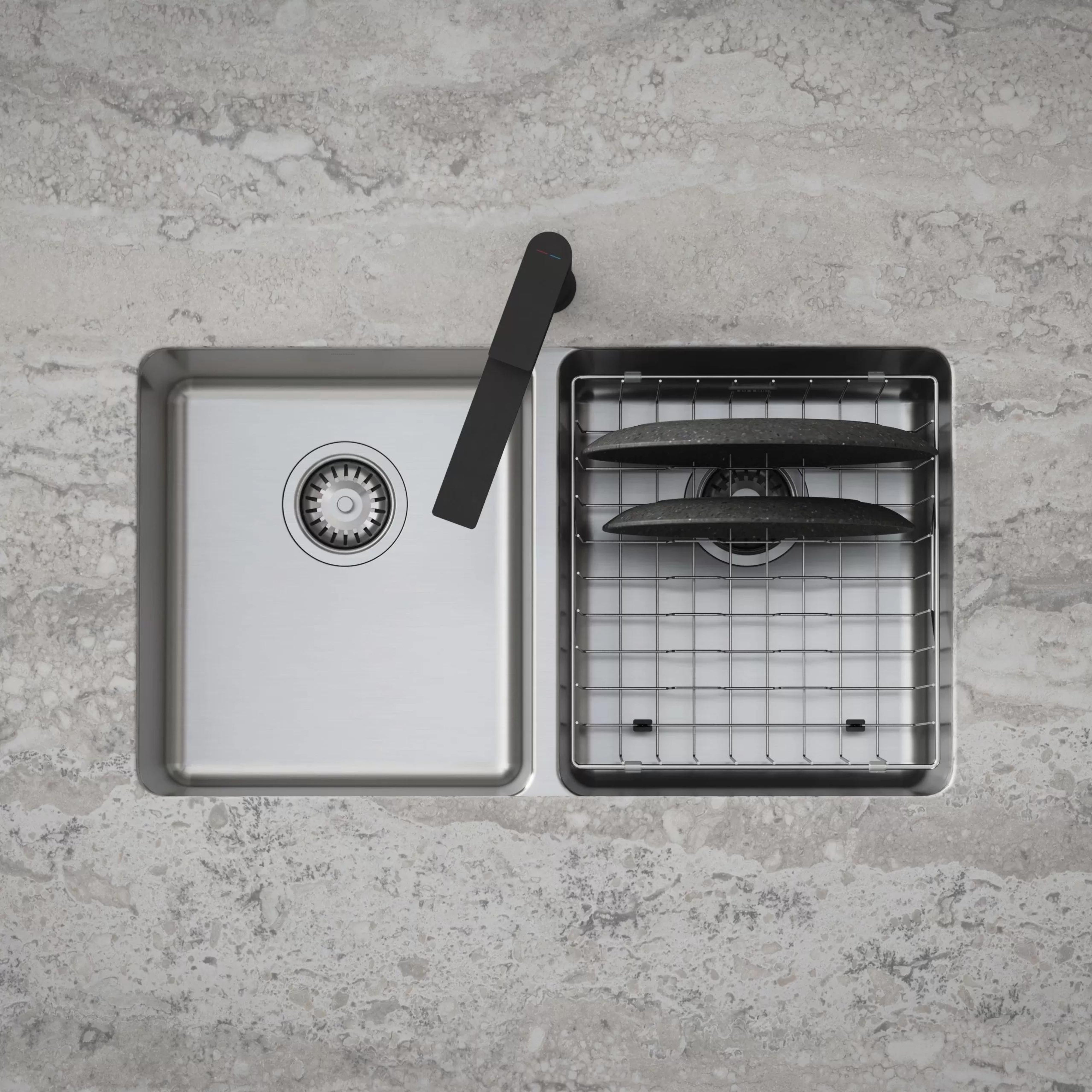 PHOENIX GLOSS MKII SINK MIXER 283MM BRUSHED CARBON